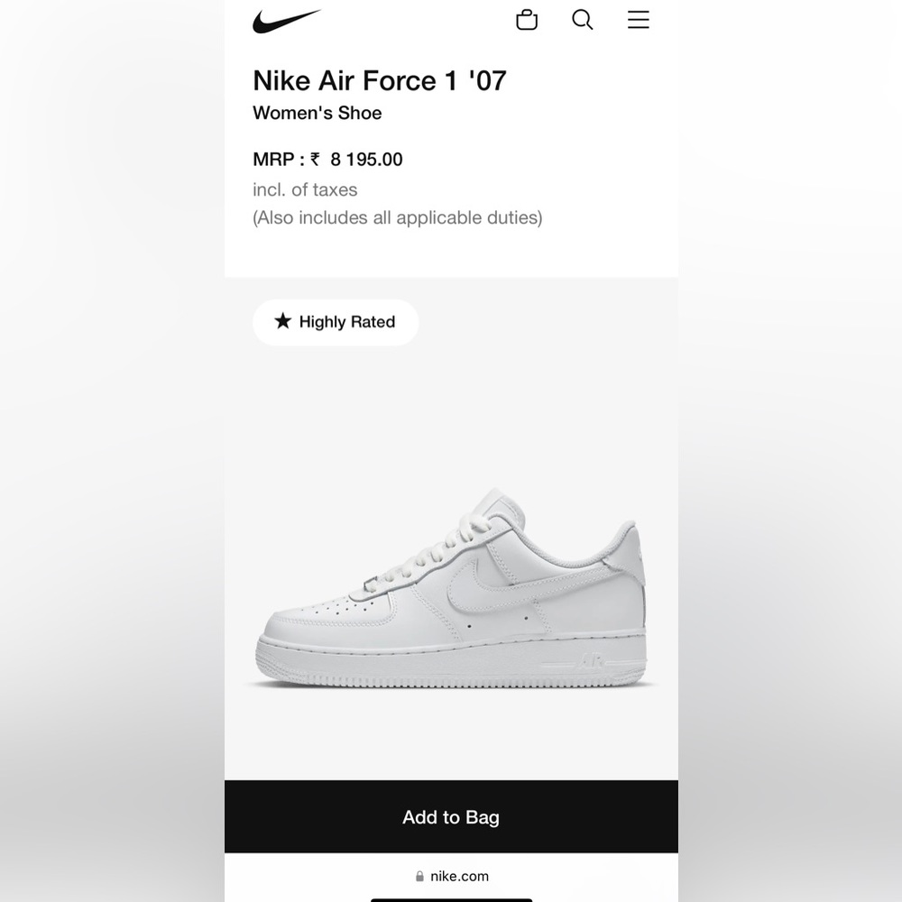 (Worn) Nike Air Force 1 '07 - Picture 2 of 9